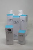 Two QMS Medicosmetics deep gentle cleansers lotion (2 x 200ml), a QMS Medicosmetics hydro foam