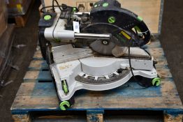 A pre-owned Festool Kapex KS 120 EB Sliding Compound Mitre Saw (Requires new plug).