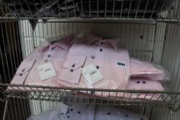 Eight as new Oscar of Sweden regular fit wrinkle free shirts in pink (Assorted sizes).