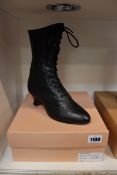 A pair of as new Darcy Clothing Victorian lace up black leather boots (EU 39).