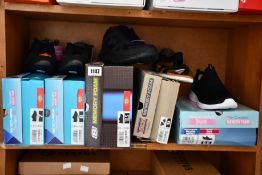 Five pairs of boxed as new Skechers shoes.