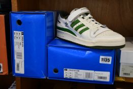 Two pairs of as new Adidas Forum 84 Low (UK 10, 11).