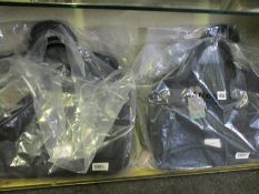 Four as new Sandqvist Emil laptop briefcase bags in black with leather handles.