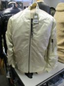 An as new Allsaints Robin bomber in ivory white (UK 10 - RRP £229).