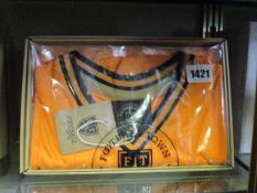 Five assorted as new Football Town retro football jerseys.