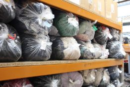 Twelve bags of pre-owned clothing and related items.