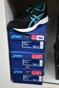 Three pairs of women's as new Asics Gel-Contend 5 trainers (UK 7.5).