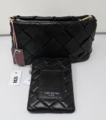 An as new Carvela Lana weave pouch cross body bag (RRP £99) and a Kurt Geiger Kensington phone