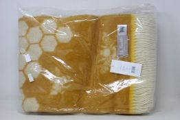 Two as new WoolOvers reversible Honey Bee design blanket/throws.