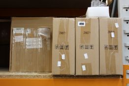 Eight boxes of glass food storage jars with bamboo lids (2 litres jars) (Three jars a box).