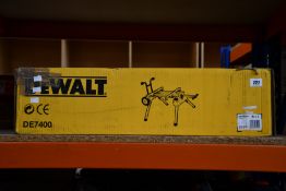 A DeWalt DE7400-XJ Rolling Saw Workstation.