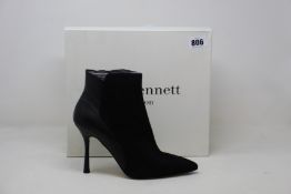 A pair of as new L.K.Bennett Aliyah ankle boots in black suede (EU 40).