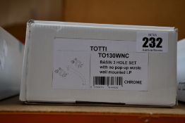 A Crosswater Totti Basin 3 Hole Set Tap TO130WNC.