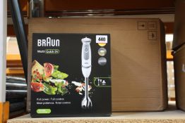 Four boxed as new Braun Multi Quick 5V hand blenders.