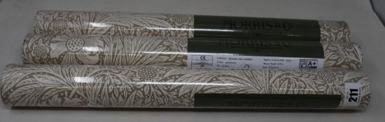 Three rolls of Morris & Co. Marigold Wallpaper (210371).