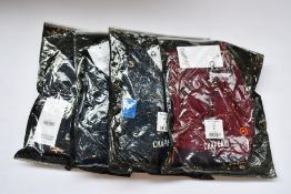 Four men's assorted as new Chapeau! cycling jerseys (1 x L, 3 x XL).