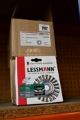 Twenty boxed as new Lessmann 472.211 steel wire knot wheel brushes.