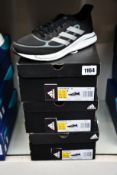 Three pairs of as new Adidas Supernova + M trainers (UK 8.5).