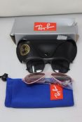 Two pairs of as new Ray Ban sunglasses to include Junior Aviator.