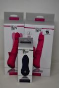 Four boxed as new Dream Toys Rechargeable Heating Thruster Vibes of Love, four boxed as new Dream