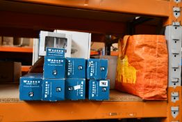 Seven boxed as new Roper Rhodes Wessex towel rails, a boxed as new Crosswater tap and a quantity