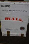 An as new Bull stainless steel vented vertical door for BBQ.