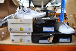 Three pairs of women's as new Adidas Advantage trainers (UK 4.5 and 2 x 5.5) together with two pairs