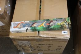 Ninety six boxed as new Dinosaur World mini figures (6 pcs each).