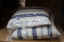 Two Ian Mankin Tenby small stripe cushions (RRP: £55).