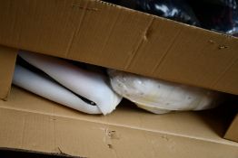 An as new SAVA X-Three/Road Aero bicycle frame with forks in red and black.