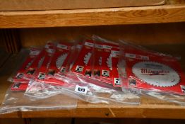 A quantity of as new Milwaukee Circular Saw Blades (Approximately 25, 190/184/165mm).