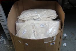 A quantity of Move Wellness shower towels, plain dye chenille, natural cream, size 80/150 (