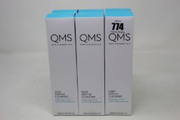 Six QMS Medicosmetics deep gentle cleanser lotions (6 x 200ml).
