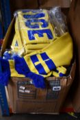 A quantity of as new Sweden football scarves (Approximately 50).