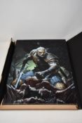 An as new Displate limited edition 'Witcher on the Hunt' metal poster (Edition 942/1500).