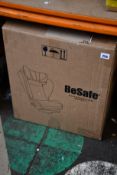 A BeSafe iZi Flex Fix i-Size car booster seat.