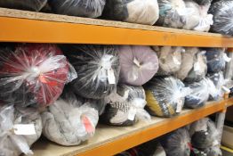 Twelve bags of pre-owned clothing and related items.