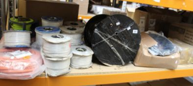 A quantity of cables, wires and related items.