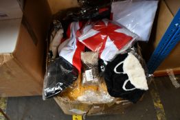 A quantity of party costumes, hats and related items.