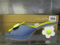 A pair of as new L'Atelier De Charlotte Shop Josephine mules in denim (EU 37 - RRP from £285).