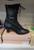 A pair of as new Darcy Clothing Victorian lace up black leather boots (EU 40).