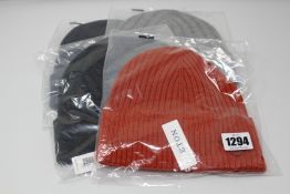 Four as new Eton beanie hats (RRP £70 each).