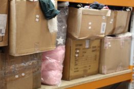 Eight boxes of assorted pre-owned clothing and related items.