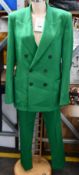 An as new Givenchy suit jacket and trousers in green (EU 50 - RRP £1235).