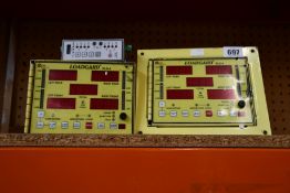 Two pre-owned HELM instrument co. loadgard 4-channel tonnage monitor (RLG-4, items have some