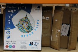 Twelve as new Croydex Angus Mccoo toilet seats (Art by Steven Brown).