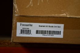 A boxed as new Focusrite Scarlett 2i2 Studio Pack, 3rd Gen.