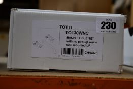 A Crosswater Totti Basin 3 Hole Set Tap TO130WNC.