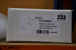 A Crosswater Totti Basin 3 Hole Set Tap TO130WNC.