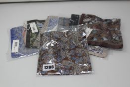 Ten assorted as new Eton pocket squares.
